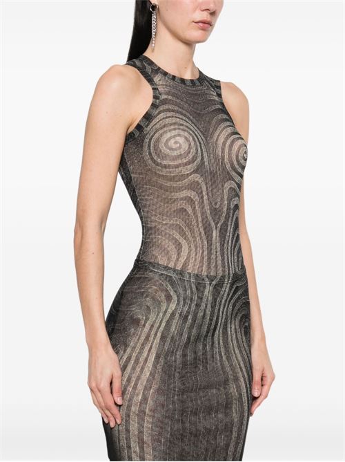 Mesh Bodysuit Spiral Printed JEAN PAUL GAULTIER | 2534FBD068T587000203